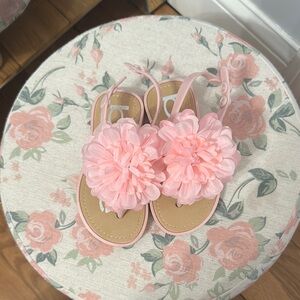 Pink Floral Kids Sandals